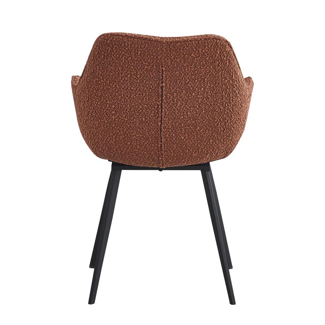 Armstoel Luca 8211 Stof Boucle Leaf Bruin 8211 Metaal Minimale Bestelling 2 Stuks