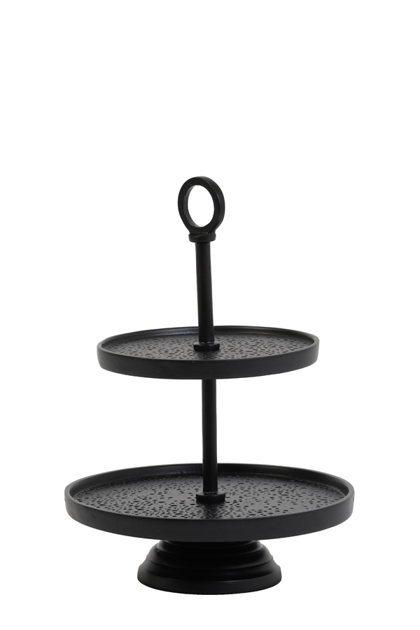 Etagere Lutek 8211 24x37cm 8211 Zwart 8211 2 Laags