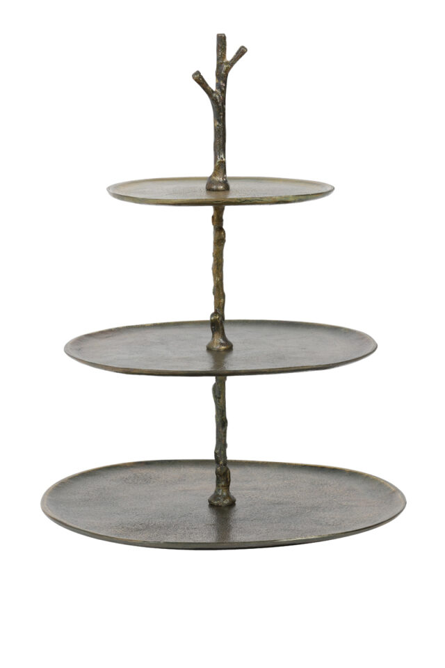 Etagere 3 Lagen 35x31x45 Cm Tresa Antique Bronze