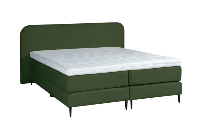 Boxspring Mrgenn 8211 Boucl 8211 Groen 8211 180x200cm