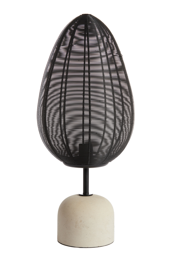 Table Lamp 26 215 61 Cm Joley Matt Black White Marble
