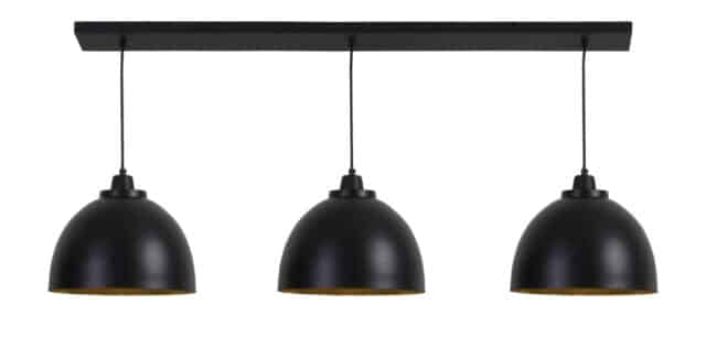 Hanglamp 3l 135x30x26 Cm Kylie Mat Zwart Goud