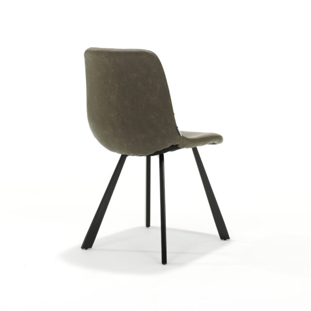Eetkamerstoel Bari Zwart Stof Vintage Taupe