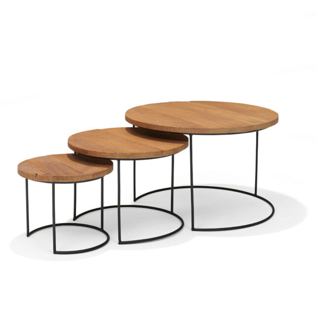 Salontafelset Triple 8211 Drievoudig 8211 Zwart Naturel