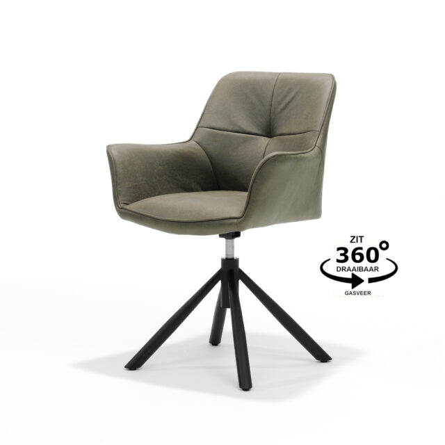 Armstoel Rapid T2 360 Bull Microleder Forest 162 Draaivoet 360