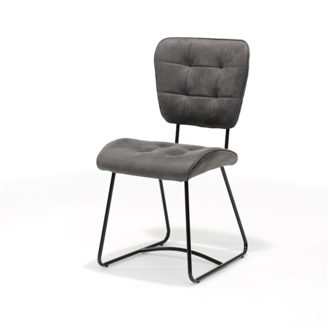 Eetkamerstoel Bailey Sl Zwart 8211 Stof Soft Antraciet