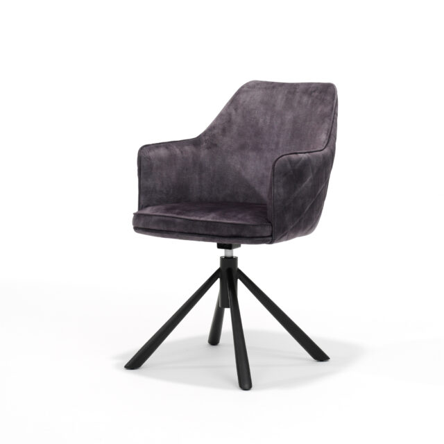 Armstoel Clio T2 8211 Aurora Velours Antraciet Draaivoet 360