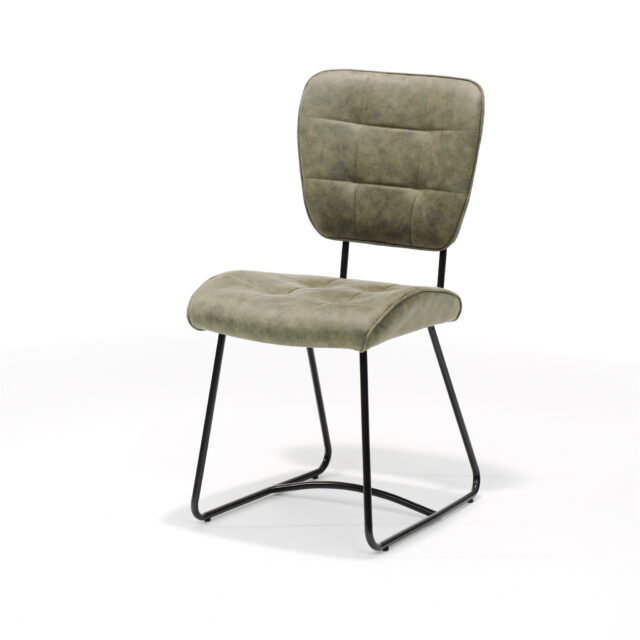 Eetkamerstoel Bailey Sl Zwart 8211 Stof Soft Groen
