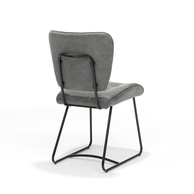 Eetkamerstoel Bailey Sl Zwart 8211 Stof Soft Steel