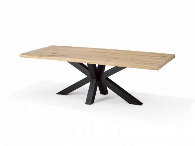 Eetkamertafel Stenvad 8211 Eiken Dessert 8211 Metaal 8211 220 215 100 Cm 8211 6 Cm