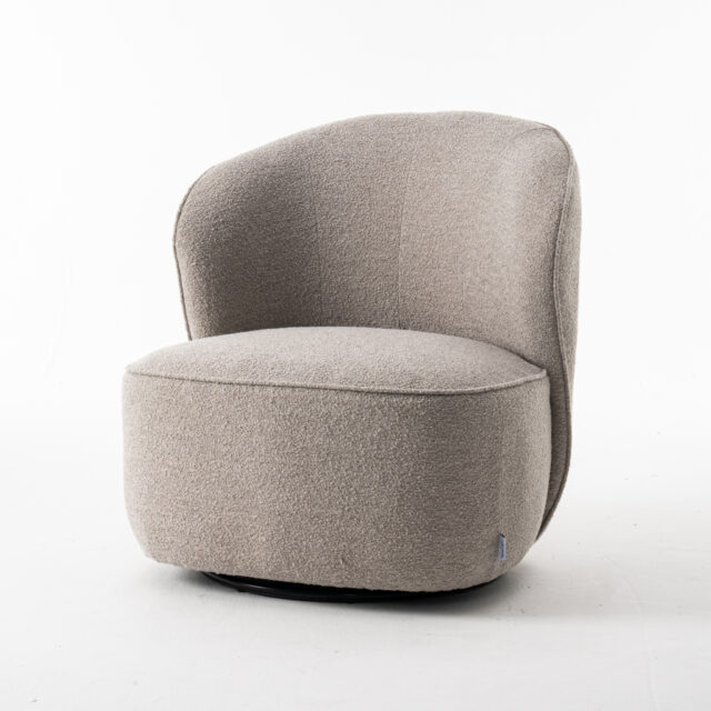 Draaifauteuil Sammy 8211 Stof Teddy 01 Natuurlijk