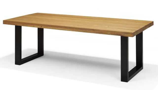 Eetkamertafel Uber 8211 Eiken Dessert 8211 Metaal 8211 220 215 100 Cm 8211 Dikte 6 Cm