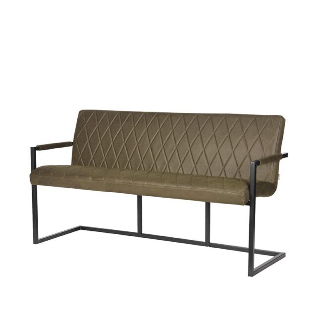 Eetkamerbank Denmark 8211 Army Green 8211 Microfiber 8211 155 Cm