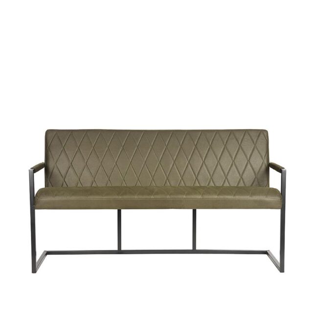 Eetkamerbank Denmark 8211 Army Green 8211 Microfiber 8211 155 Cm
