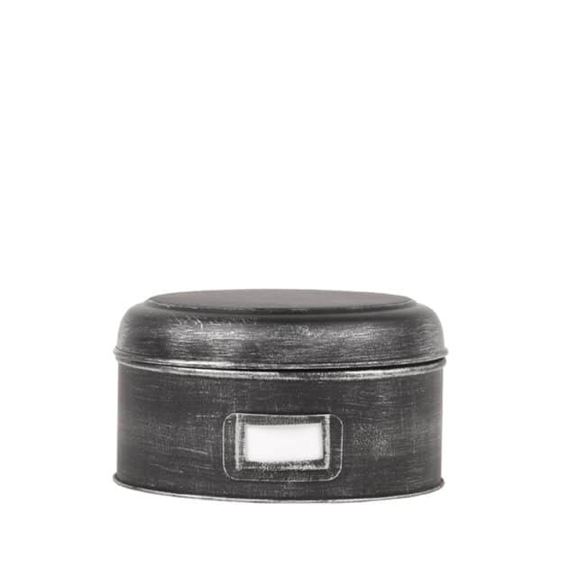 Opbergblik 8211 Zwart 8211 Metaal 8211 L 8211 22x22x12 Cm