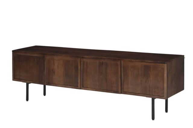 Tv Dressoir Elan 8211 Bruin Hardhout 8211 Staal 8211 180 Cm