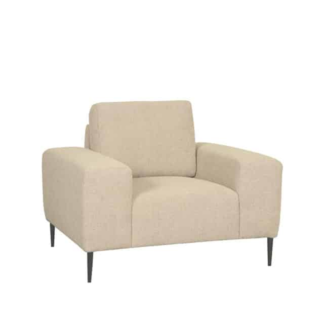 1 Zitsbank Ferraro 8211 Stof Zand 8211 112x88x85 Cm