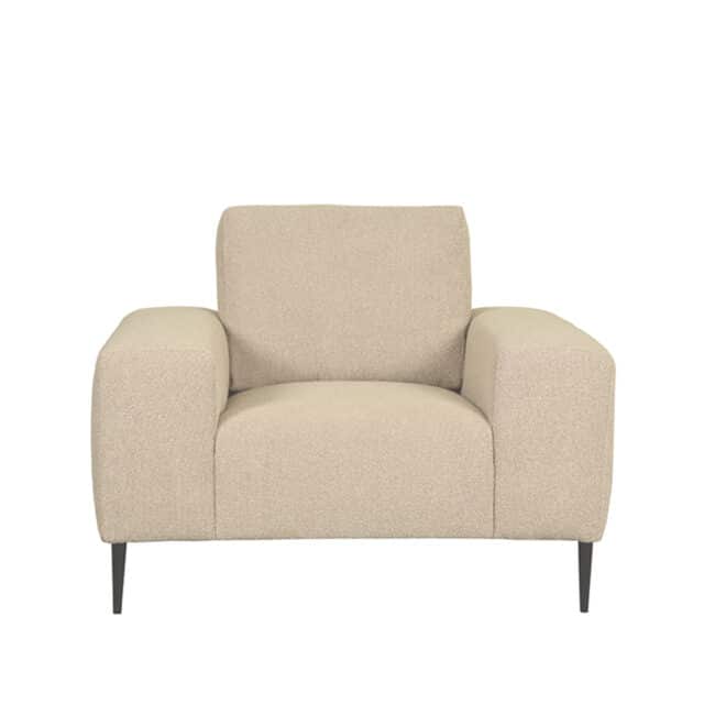 1 Zitsbank Ferraro 8211 Stof Zand 8211 112x88x85 Cm