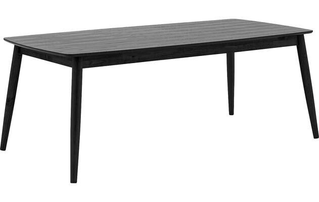 Eetkamertafel Flora 8211 210x100cm 8211 Deens Ovaal Zwart Eiken