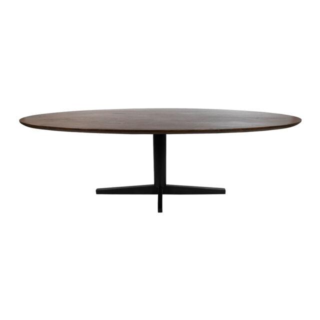 Eetkamertafel Scorpio 8211 Mango Bruin Walnoot 8211 Ovaal Poot Zwart 8211 220 Cm Eetkamertafel Scorpio 8211 Mango Bruin Walnoot 8211 Ovaal Poot Zwart 8211 220 Cm