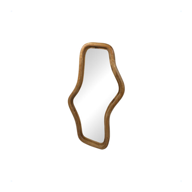 Spiegel Wavy 8211 Glad Natuurlijk Hout 8211 Golvend 80 Cm Spiegel Wavy 8211 Glad Natuurlijk Hout 8211 Golvend 80 Cm