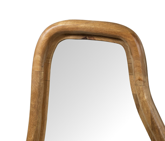 Spiegel Wavy 8211 Glad Natuurlijk Hout 8211 Golvend 80 Cm Spiegel Wavy 8211 Glad Natuurlijk Hout 8211 Golvend 80 Cm