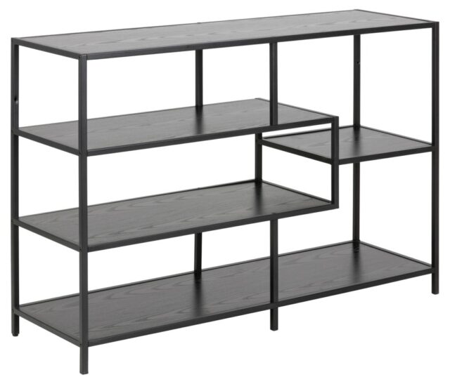 Boekenkast Seaford 8211 Zwart Essen Melamine 8211 Metaal