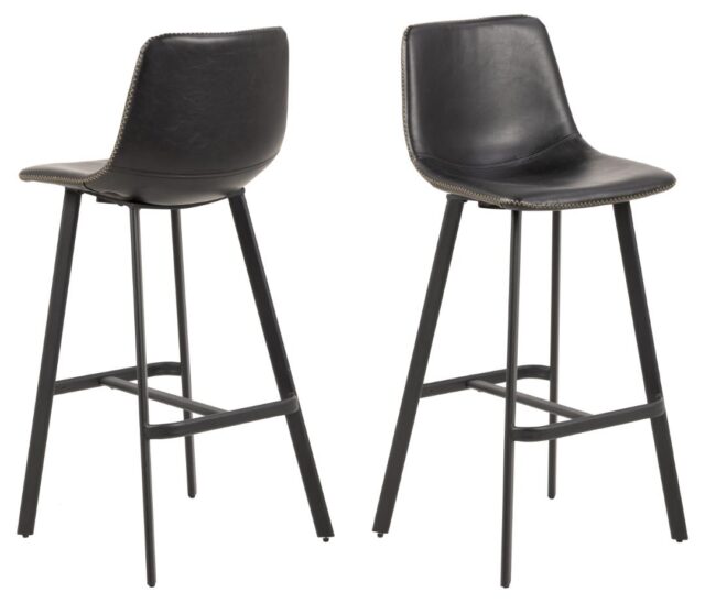 Barkruk Oregon 8211 Pu Vintage Zwart 8211 Metaal Minimale Bestelling 2 Stuks Barkruk Oregon 8211 Pu Vintage Zwart 8211 Metaal Minimale Bestelling 2 Stuks