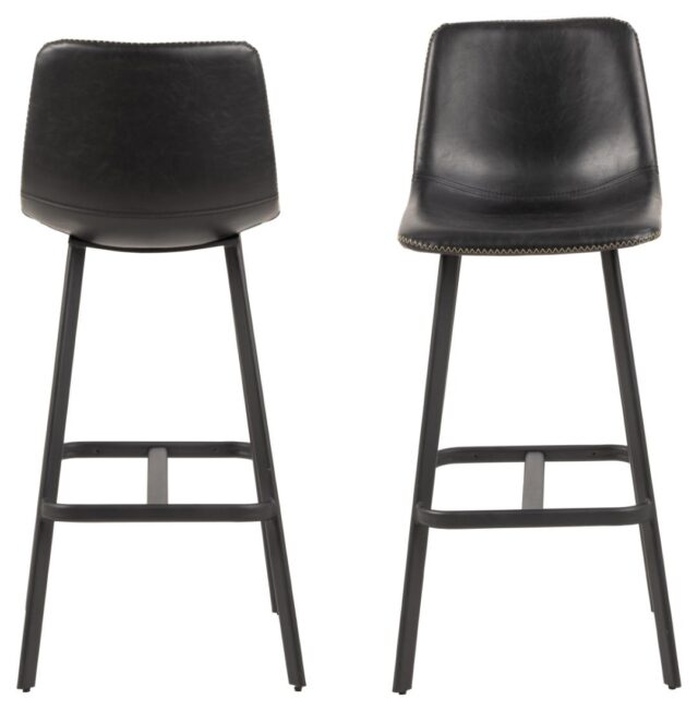 Barkruk Oregon 8211 Pu Vintage Zwart 8211 Metaal Minimale Bestelling 2 Stuks Barkruk Oregon 8211 Pu Vintage Zwart 8211 Metaal Minimale Bestelling 2 Stuks