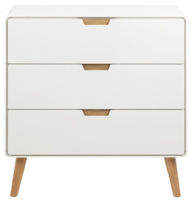 Ladekast Lowell 8211 Wit Mdf 8211 Eiken 8211 3 Laden Ladekast Lowell 8211 Wit Mdf 8211 Eiken 8211 3 Laden