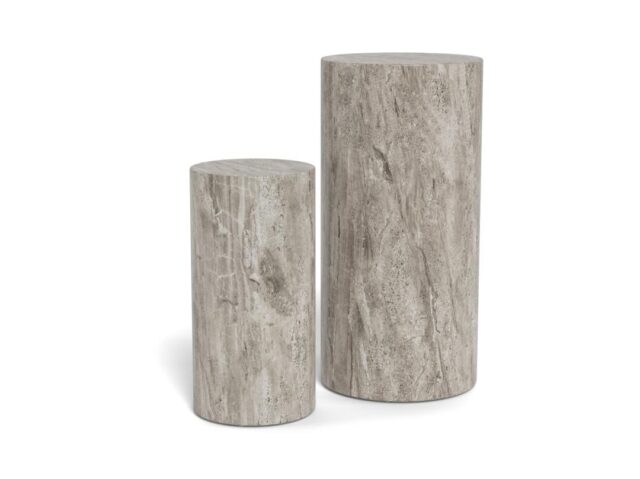 Zuil Dobbelsteen 8211 Grijs Marmer Melamine 8211 Set Van 2 Zuil Dobbelsteen 8211 Grijs Marmer Melamine 8211 Set Van 2