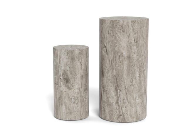 Zuil Dobbelsteen 8211 Grijs Marmer Melamine 8211 Set Van 2 Zuil Dobbelsteen 8211 Grijs Marmer Melamine 8211 Set Van 2