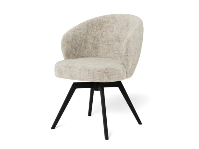 Eetkamerstoel Darlene 8211 Stof Juto Beige 8211 Zwart Metaal