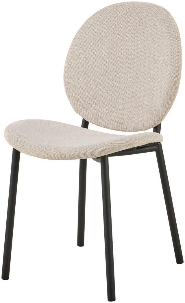 Eetkamerstoel Klif 8211 Stof Beige 8211 Metaal Bestelling Per 2 Stuks