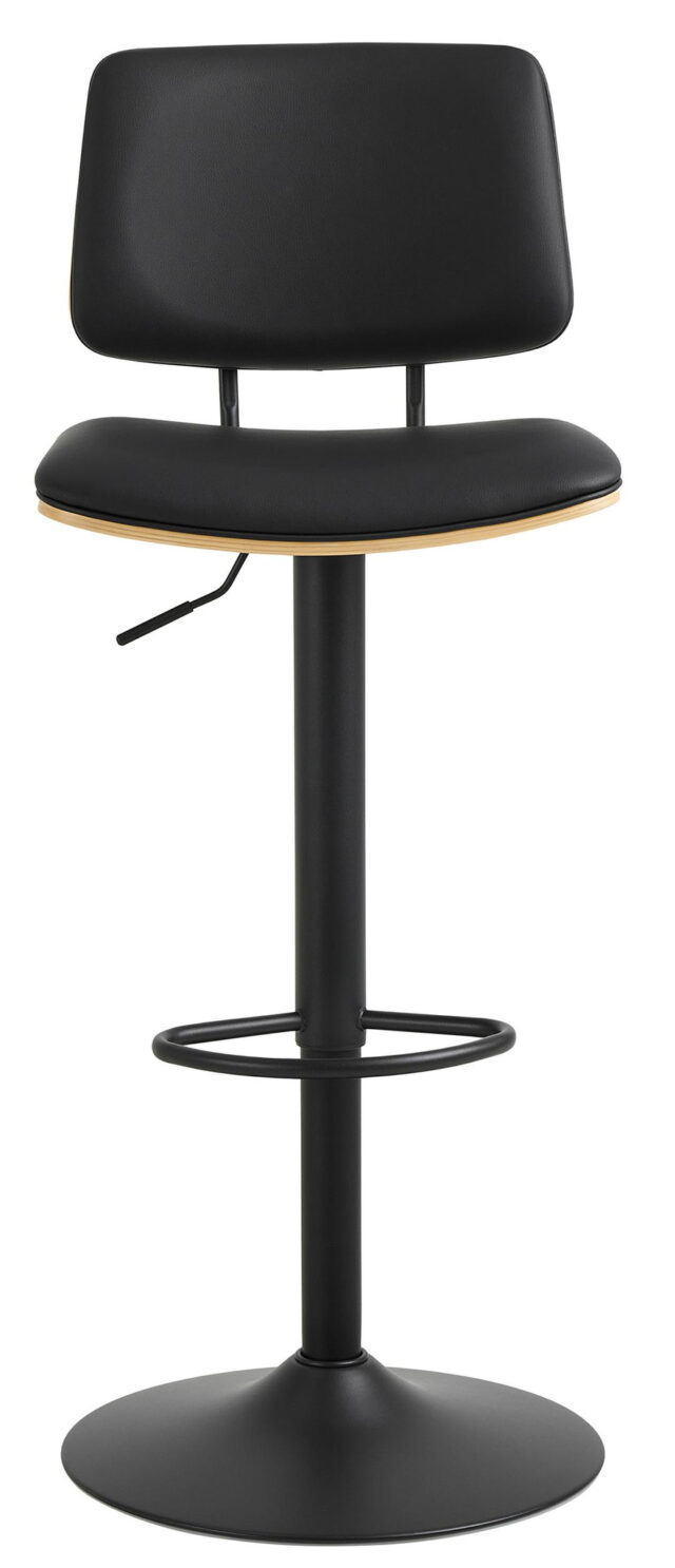 Barkruk Owen 8211 Pu Zwart Eiken Fineer 8211 Verstelbaar Barkruk Owen 8211 Pu Zwart Eiken Fineer 8211 Verstelbaar