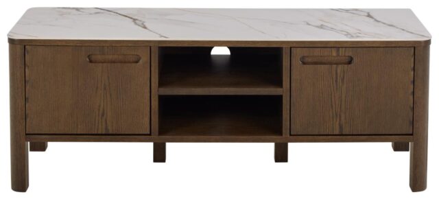 Tv Dressoir Southampton 8211 Keramiek Blad 8211 Gerookt Eiken Fineer
