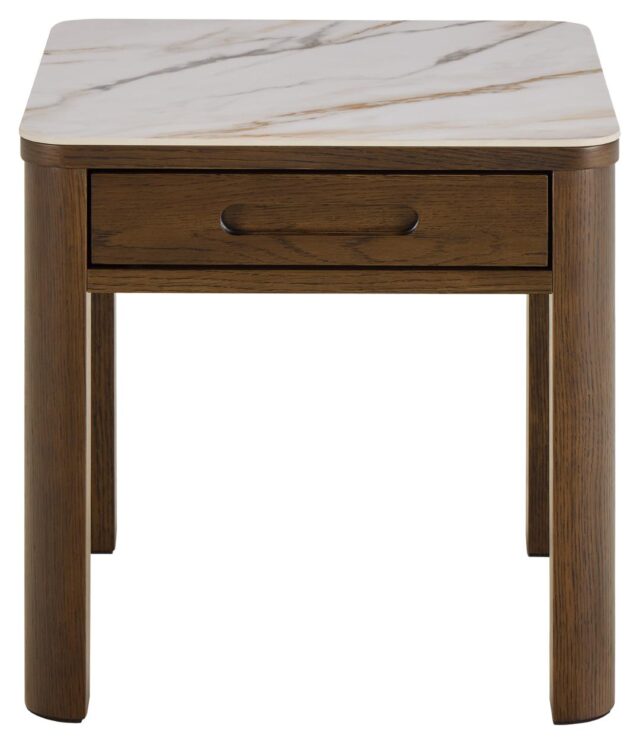 Bijzettafel Southampton 8211 Creme Keramisch Blad 8211 Eiken Fineer Bijzettafel Southampton 8211 Creme Keramisch Blad 8211 Eiken Fineer