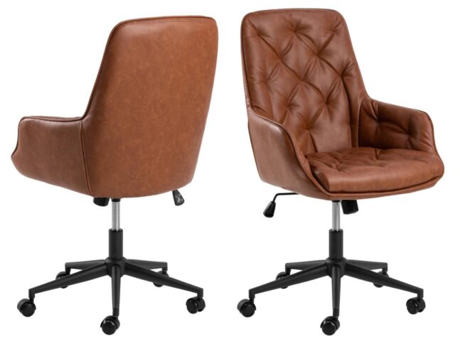 Bureaustoel Erik 8211 Pu Retro Brandy