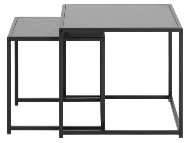 Bijzettafel Seaford 8211 Zwart Rubber Melamine 8211 Metaal 8211 Set Van 2 Bijzettafel Seaford 8211 Zwart Rubber Melamine 8211 Metaal 8211 Set Van 2