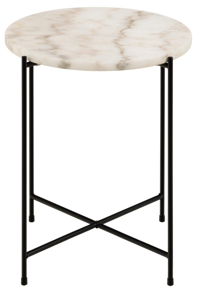 Bijzettafel Avila 8211 Wit Marmer 8211 Metaal Bijzettafel Avila 8211 Wit Marmer 8211 Metaal