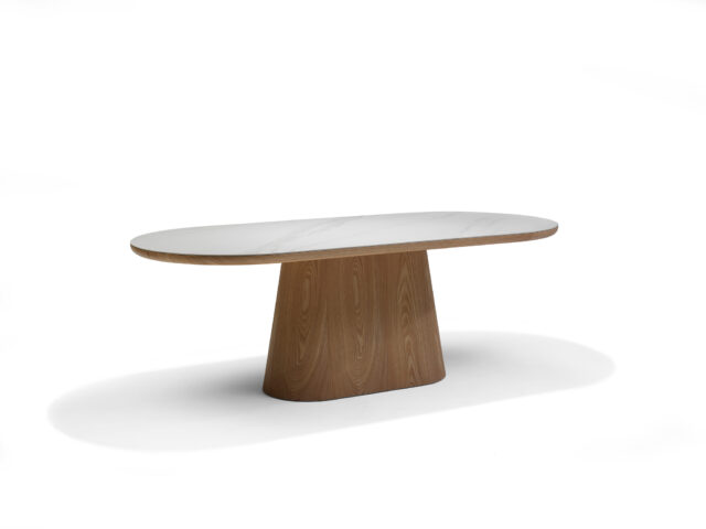Eetkamertafel Delos 8211 Wit Deckstone 8211 220 215 100 Cm 8211 Eiken Naturel Kolomvoet Eetkamertafel Delos 8211 Wit Deckstone 8211 220 215 100 Cm 8211 Eiken Naturel Kolomvoet