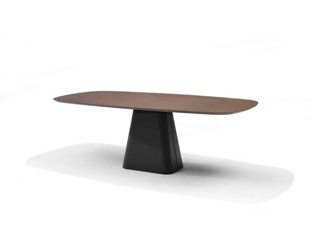 Eetkamertafel Basis 8211 Deens Ovaal 8211 Hpl1 Ferro Brons Tm05 8211 240 215 110 Cm