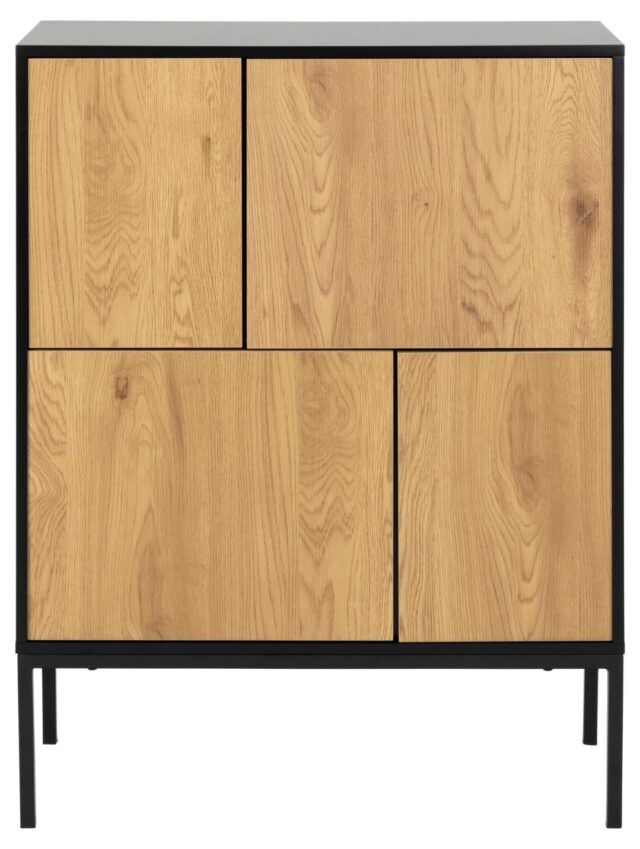 Dressoir Seaford 8211 Zwart Mdf 8211 Eiken Melamine 8211 Metaal Dressoir Seaford 8211 Zwart Mdf 8211 Eiken Melamine 8211 Metaal