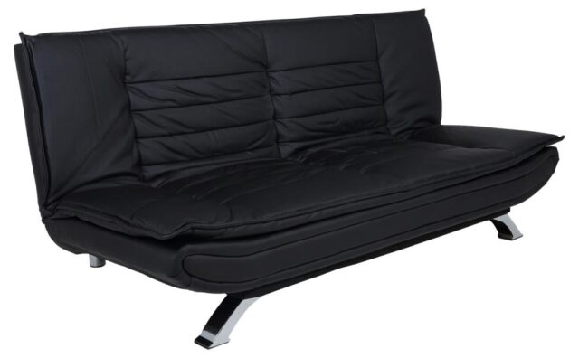 Slaapbank Geloof 8211 Zwart Pu 8211 Chroom Slaapbank Geloof 8211 Zwart Pu 8211 Chroom
