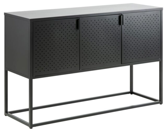 Dressoir Newton 8211 Mat Zwart Metaal 8211 Gaas Dressoir Newton 8211 Mat Zwart Metaal 8211 Gaas