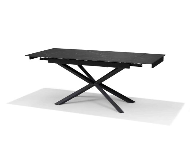 Eetkamertafel Reno 8211 Zwart Deckstone 8211 136 196 215 90 Cm 8211 Uitschuifbaar