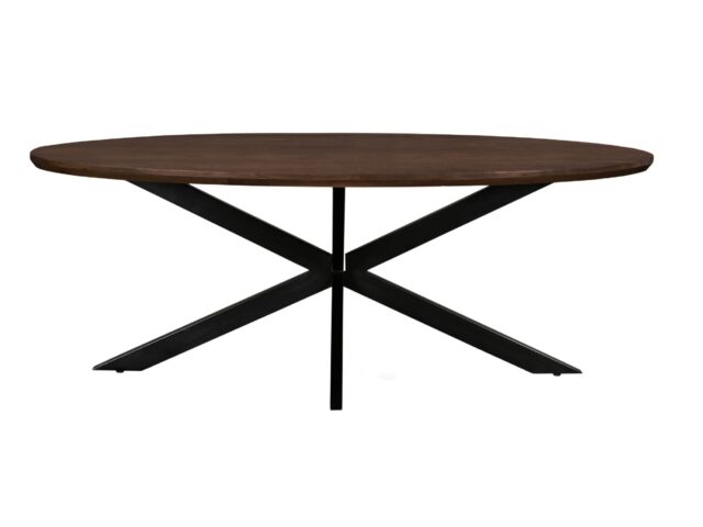 Eetkamertafel Jesper 8211 Hardhout Bruin 8211 Metaal 8211 240 Cm
