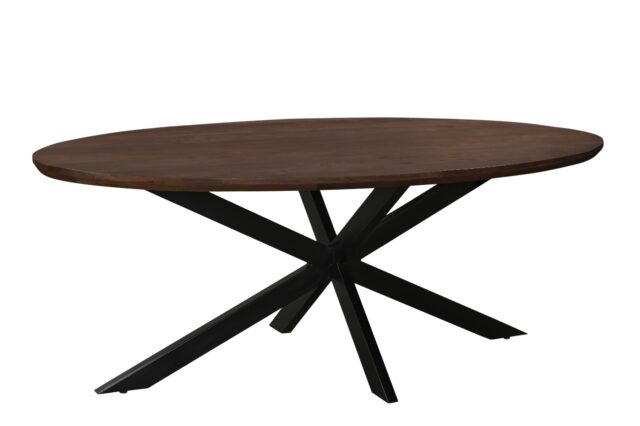Eetkamertafel Jesper 8211 Hardhout Bruin 8211 Metaal 8211 240 Cm