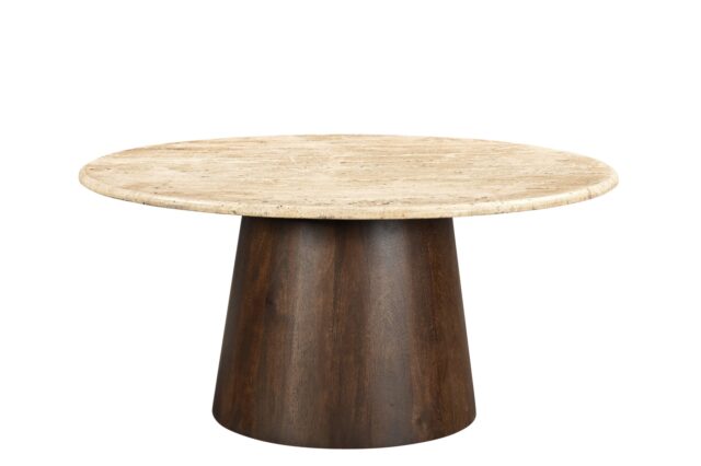 Salontafel Brix Valentino 8211 Travertin 8211 Hardhout 8211 Rond 75 Cm Salontafel Brix Valentino 8211 Travertin 8211 Hardhout 8211 Rond 75 Cm