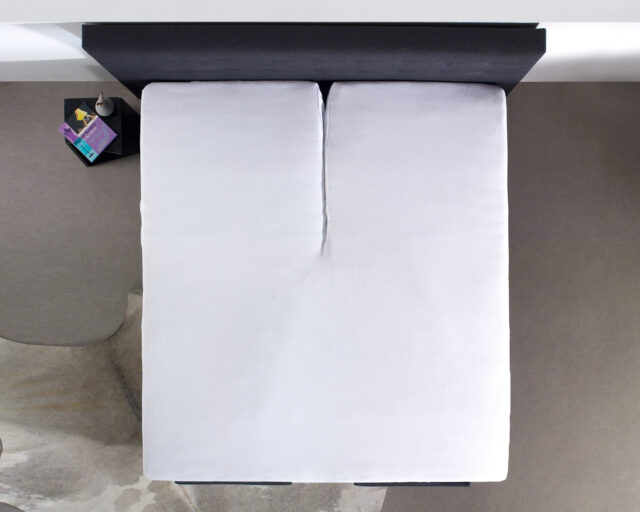 Hoeslaken Splittopper 8211 Katoen 8211 Wit 8211 160 215 210 Cm